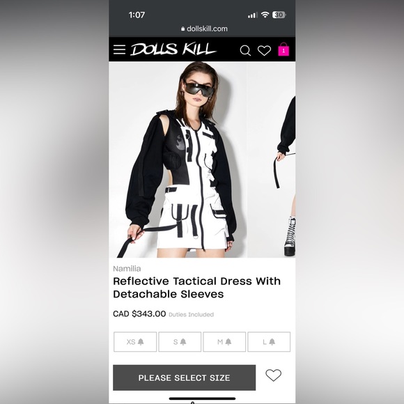 Namilia Reflective Utility Dress - Detachable Sleeves - Picture 5 of 6